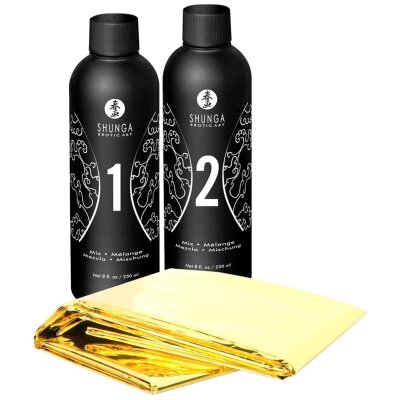 Massage Öl Erotik Shunga Body Massage Gel Sparkling Wine Kit 2x250ml