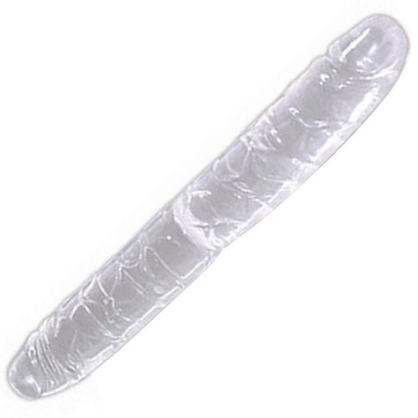 Crystal Clear Double Dong 34cm Doppeldildo soft biegsam klar Sexspielzeug Sextoy