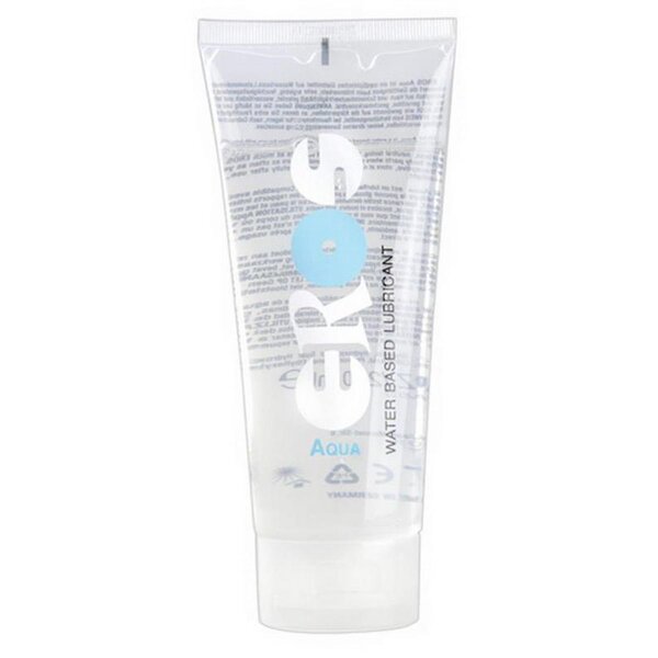 Massage Gel Eros Aqua medizinisch 200ml Wasser Basis Latex Kondom Sicher