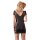 Minikleid S Damen Dessous-Kleid Mini-Kleid Kleid mit Reißverschluss in Schwarz