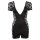 Minikleid M Damen Dessous-Kleid Mini-Kleid Kleid mit Reißverschluss in Schwarz