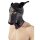 Hundekopf-Maske geschnürt mit Reissverschluß Maske Kopfmaske Fetisch Maske
