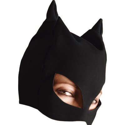 Katzen Kopfmaske Schwarz Halbmaske Bondage Maske...