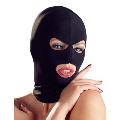Kopfmaske schwarz Mundfrei Augenfrei Bondage Maske Kopfmaske Fetisch Maske