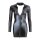 Minikleid S Damen Dessous-Kleid Mini-Kleid Kleid mit Reißverschluss in Schwarz