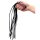 Schwarze Peitsche Striemen aus Leder 45cm lang