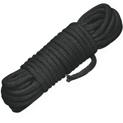 BDSM Bondage Seil 3m geflochten weich Baumwolle schwarz