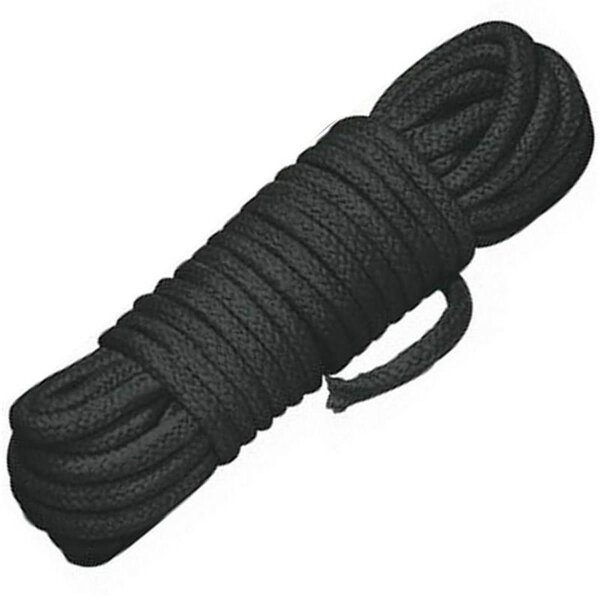 BDSM Bondage Seil 7m geflochten weich Baumwolle schwarz