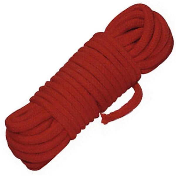 BDSM Bondage Seil 10m geflochten weich Baumwolle Rot