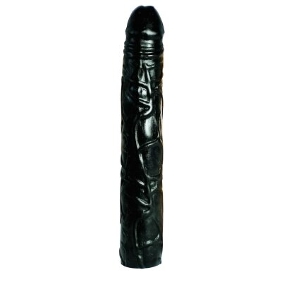 Riesen Fisting Penis Dildo schwarz 29cm geädert biegsam Dong