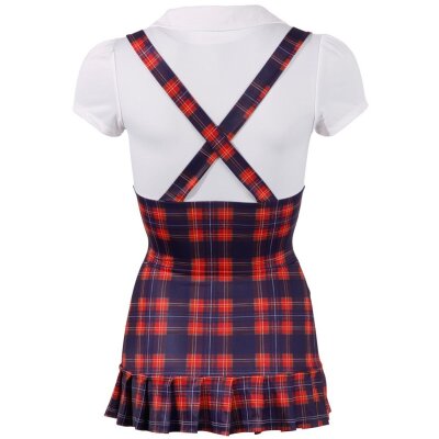 Schulmädchen-Kleid S Mini-Kleid Damen Dessous-Kleid Uniform Kostüm in Mehrfarbig