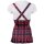 Schulmädchen-Kleid M Mini-Kleid Damen Dessous-Kleid Uniform Kostüm in Mehrfarbig
