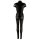 Catsuit S Party-Outfit Overall Bodystocking Damen-Anzug Dessous Catsuit Schwarz