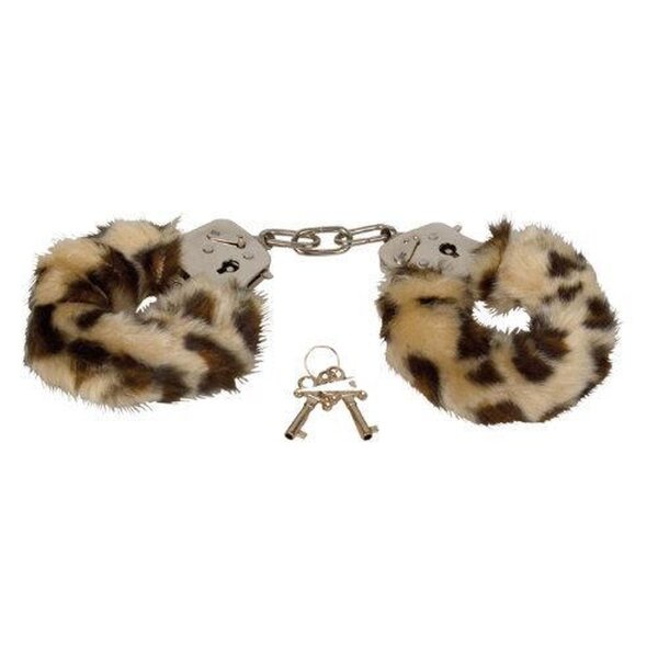 Furry Handschellen mit Kunstfell Gepolstert Leopard