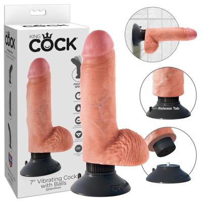 Vibrator realistisch Klitoris Stimulator Vibration King Cock Hoden Haut