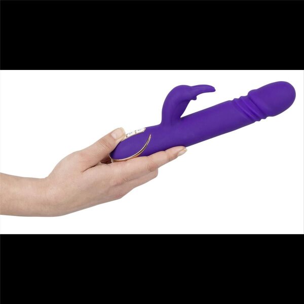Stoßender G-Punkt-Vibrator Silikon Rabbit Skater Purple