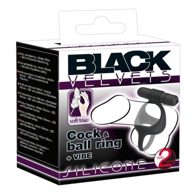 Penisring Cockring Vibration Black Velvets Cock & Ball