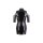 Mini-Kleid XL Kleid Partykleid Kleid im Wetlook Minikleid mit Stehkragen Schwarz