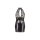 Mini-Kleid S Damen Kleid Wetlook-Minikleid mit Stehkragen Minikleid in Schwarz