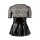 Mini-Kleid 2XL Partykleid Kostüm Party-Outfit Kleid mit Schnürung in Schwarz