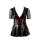 Mini-Kleid 3XL Partykleid Kostüm Party-Outfit Kleid mit Schnürung in Schwarz