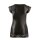 Mini-Kleid 4XL Damen Dessouskleid Kleid im Wetlook Kleid Minikleid in Schwarz