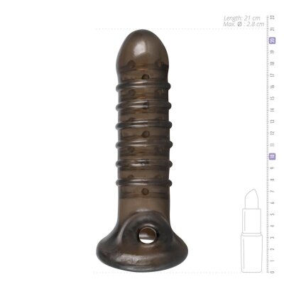 Rauchfarbene Penishülle Penis Sleeve mit einer Öffnung für die Hoden