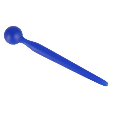 Penisplug mit Kugelspitze Silikon Blau Sperm Stopper