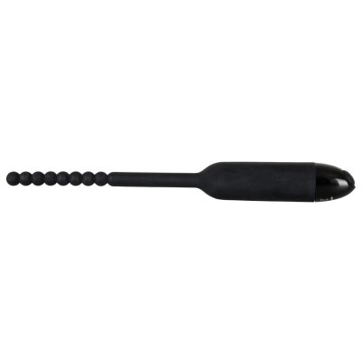 Harnröhren Vibrator 10cm Schwarz Pearl Silikon Dilator