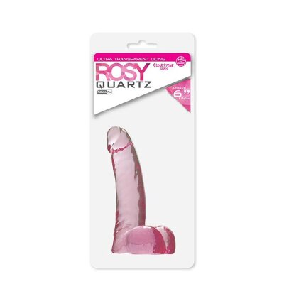 Rosy Quartz 6" Dildo starker Saugfuß 15cm pink