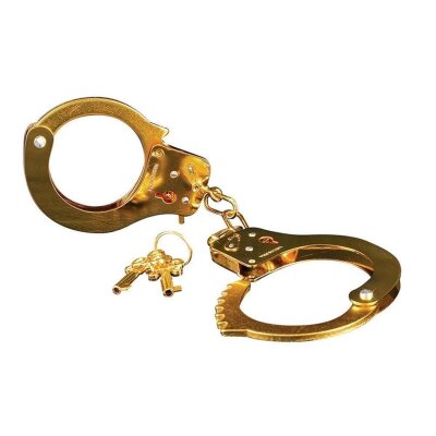 Goldene Metall Handschellen Fesseln FF Gold Metal Cuffs