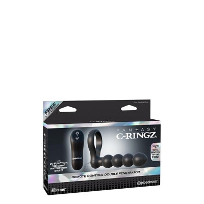Penisring Cockring Vibration C-Ringz Remote Control Double Penetrator