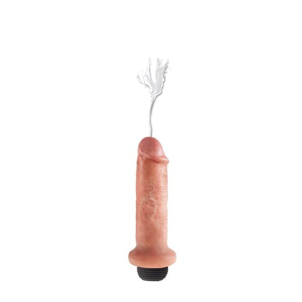 Spritzender Penis Dildo Realistisch 15cm Silikon Hautfarben King Cock Squirting