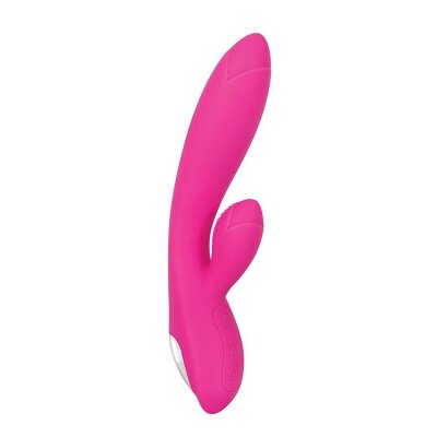 Vibrator mit Klitorisreizer USB Pink Tantalizing Tulip