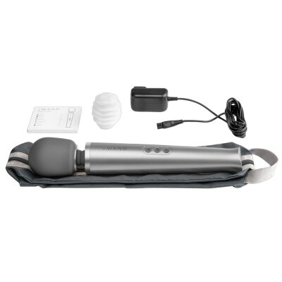Le Wand Massager Vibrator Stab Pearl USB Aufladbar silber