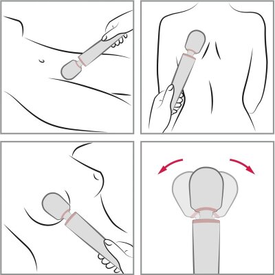 Le Wand Massager Vibrator Stab Pearl USB Aufladbar silber