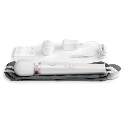 Le Wand Massager Vibrator Stab Pearl USB Aufladbar Weiß