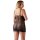 Dessouskleid 3XL Mini-Kleid Neglige Kleid Minikleid Damen-Dessous-Kleid Schwarz