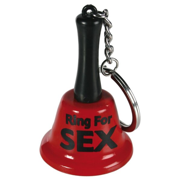 Scherzartikel Erotik Schlüsselanhänger Ring for Sex Glocke JGA Geschenk Partygag