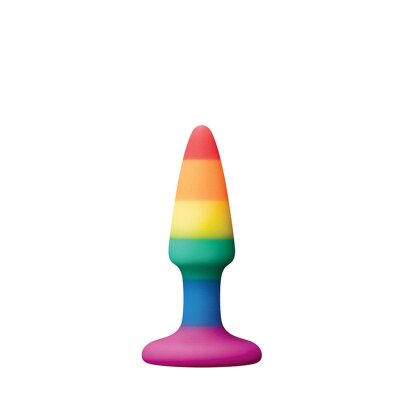 Gay Pride Anal Plug Regenbogen rainbow Glatt Silikon