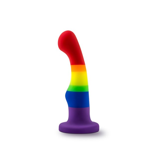 Gay Pride Dildo Regenbogen rainbow gebogen Saugfuß Silikon Ø 2.9cm 13cm