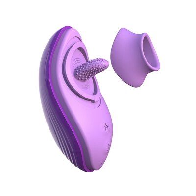 Vibrator 7 Funktionen Aufladbar Silikon Lila Fun Tongue