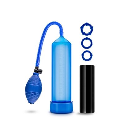 Penis Potenz Pumpe Vakuum Enlarger Penisvergrößerung Set Quickie Kit Go Big Blau