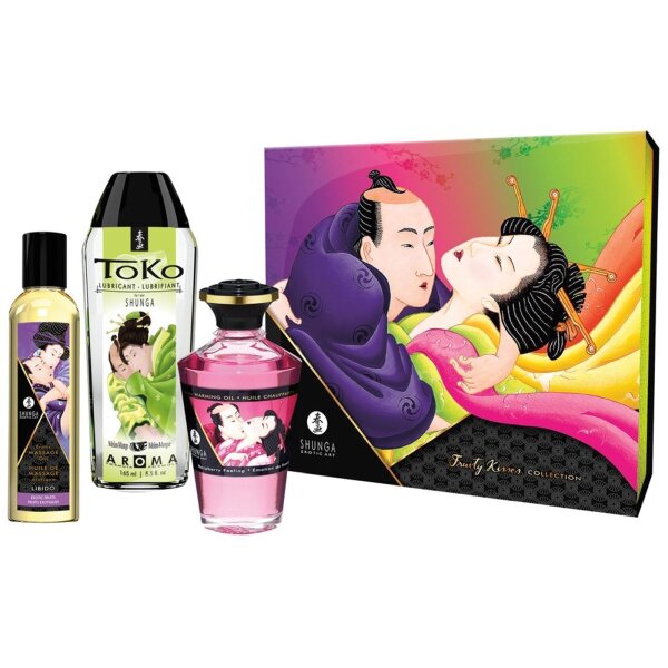 Massage Öl Gleitgel Erotik Fruity Kisses Collection 3er Set