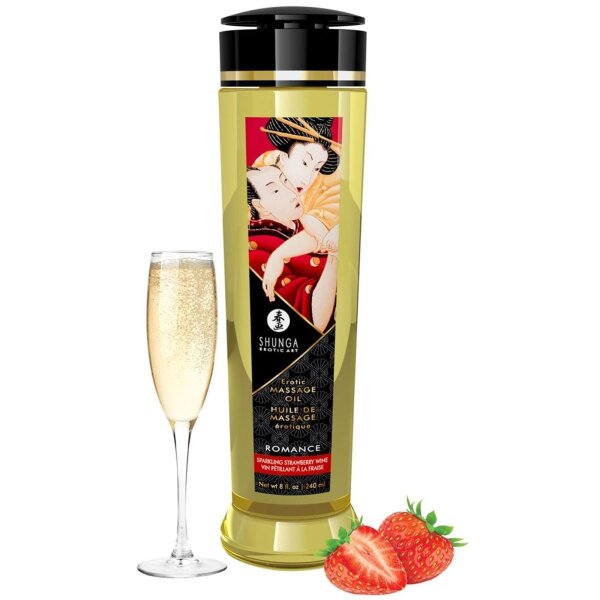 Massage Öl Erotik Romance Sparkling Strawberry Wine 240ml Sekt-Erdbeere