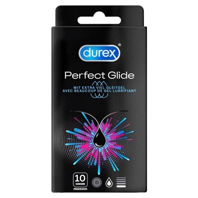 Kondome Condom Durex Perfect Glide 10 Kondome extra dick sicher feucht Anal