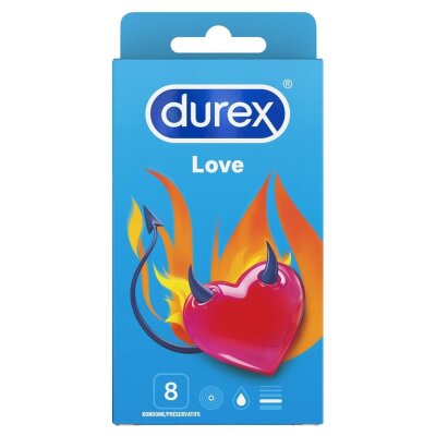 Kondome Condom Durex Love 8 Kondome extra feucht transparent