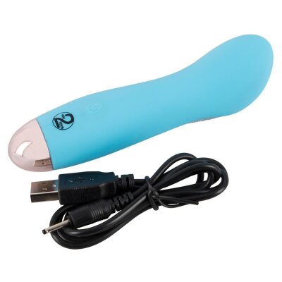 Vibrator Mini Klitoris Stimulator Vibration Cuties Mini Vibe Blau Silikon USB