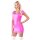 Pinkes Damen Kleid M Party Minikleid mit großem Ausschnitt Taillierter Schnitt