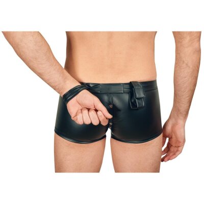 Herren Pants XL mit Fesselriemen hinten Mattlook Schwarz M&auml;nner Dessous